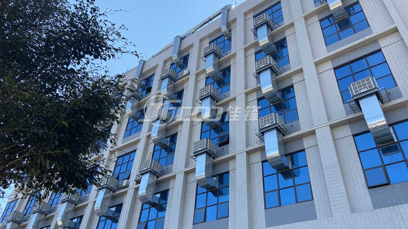 佳鋒工業冷風機下出風在廠房降溫案例